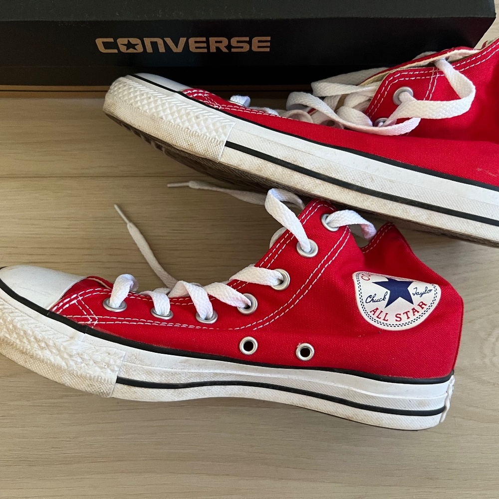 Converse Red Chuck Taylor All Star High Top Sneakers